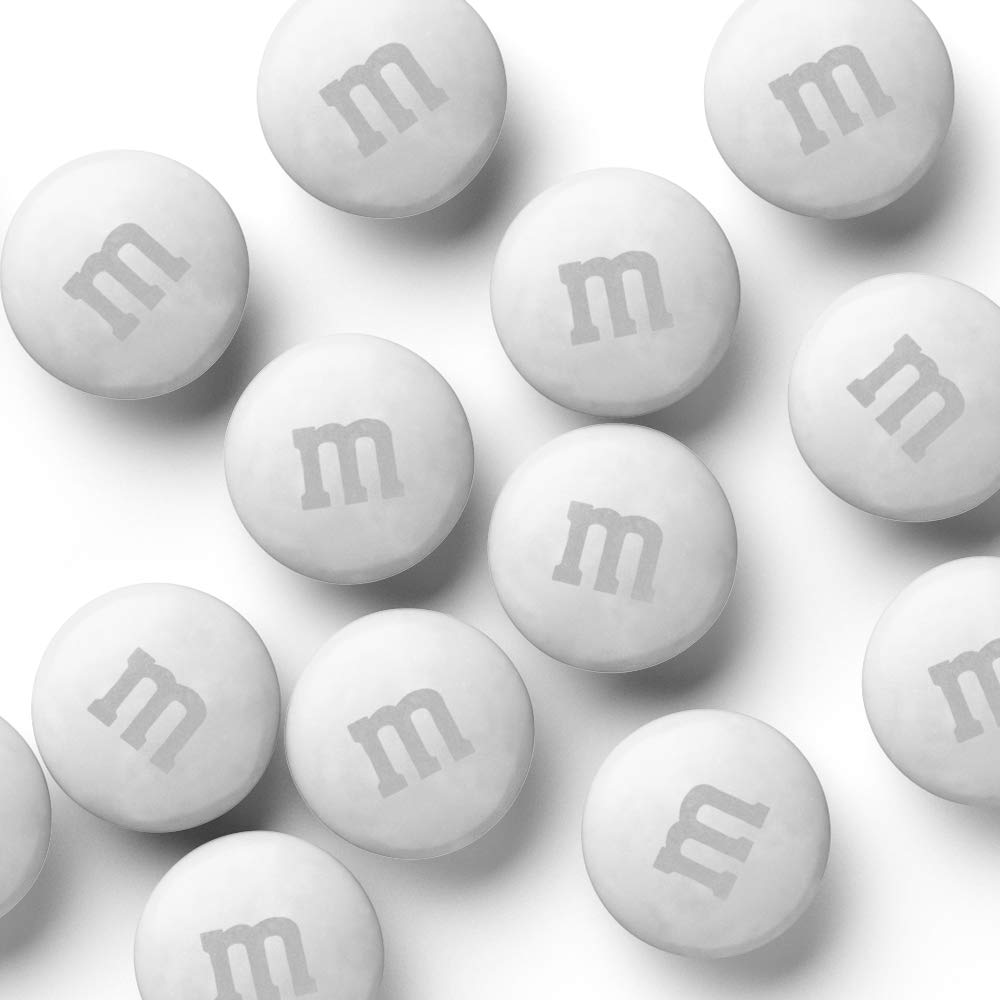 M&M’S Milk Chocolate White Candy 2lbs of Bulk Candy in Resealable