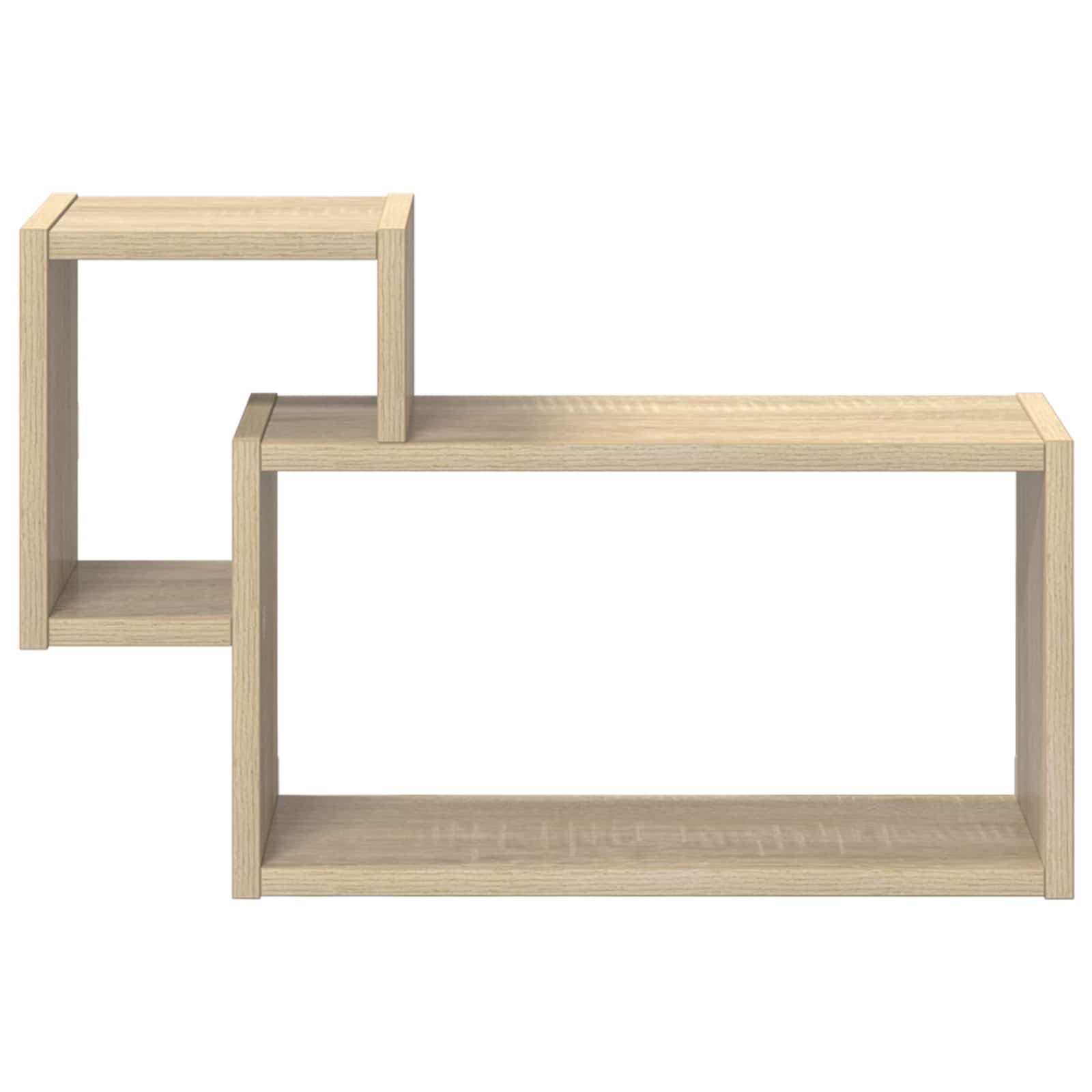 Mensola da parete in rovere Sonoma, 55 x 15 x 35 cm, salvaspazio, multifunzionale, per soggiorno, camera da letto, cucina, ufficio, con supporto stabile e conservazione moderna