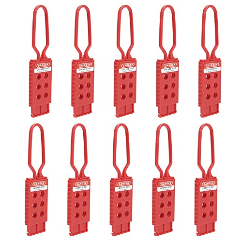ACAGALA 10PCS Lockout Hasp 6?Hole Insulating Nylon for Industrial Equipment Maintenance