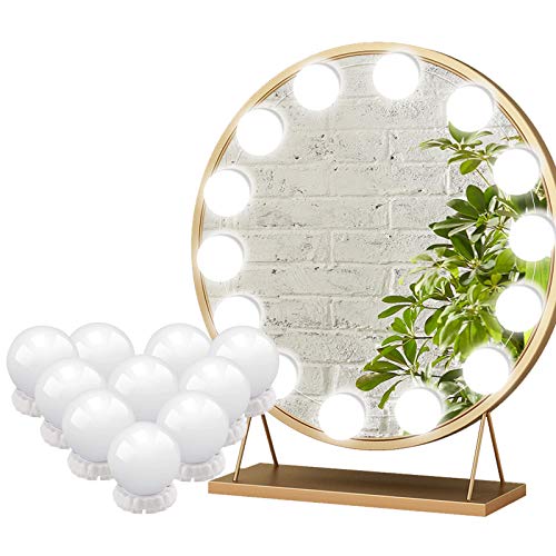 Led Vanity Mirror Lights Hollywood Style Vanity Make Up Light Ultra Bright White LED Dimmable Control Lights for Makeup Vanity Table Bathroom Mirror (White)