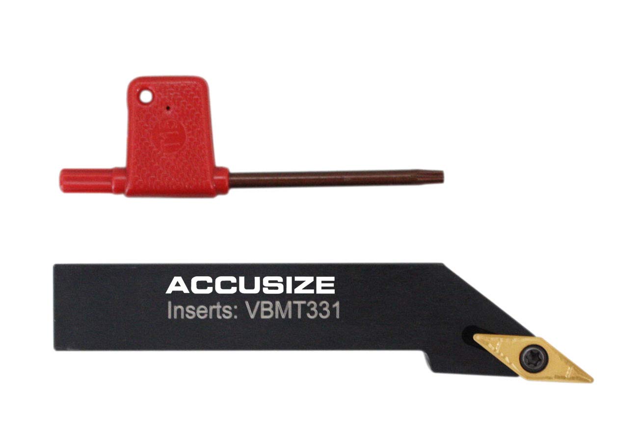 Accusize Industrial Tools 3/4'' Left Hand Svjb L-12-3B Tool Holder, with Vbmt331 Carbide Insert, 2373-6010