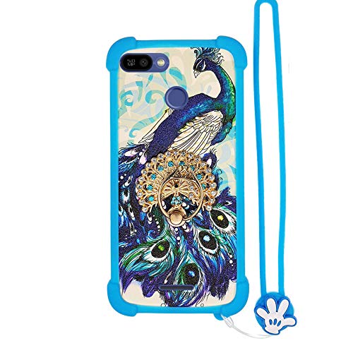 Case for Qmobile Blue Case Silicone border PC hard backplane Stand  Cover XKQ