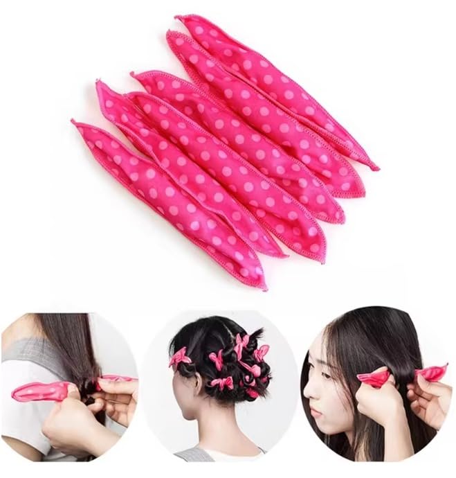10 Pcs Hair Curlers Soft Sleep Pillow Hair Rollers Set - Black Hair Styling Tools