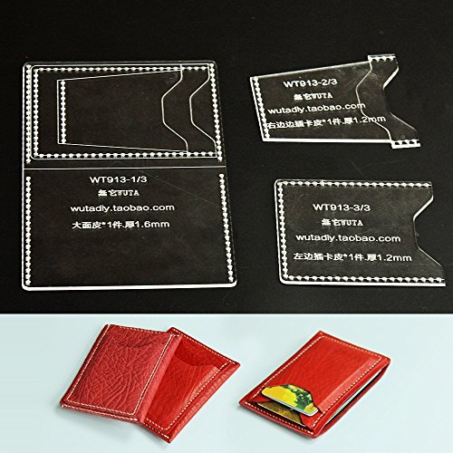 BAENRCY Acrylic Leather Pattern Card Holder Template Bag