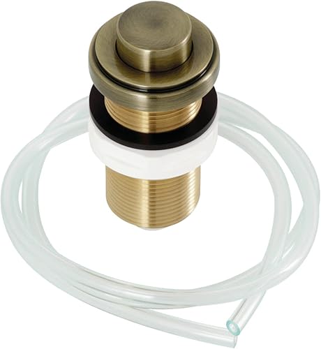 Kingston Brass KA21AB Trimscape - Botón de interruptor de aire para eliminación de basura, latón antiguo
