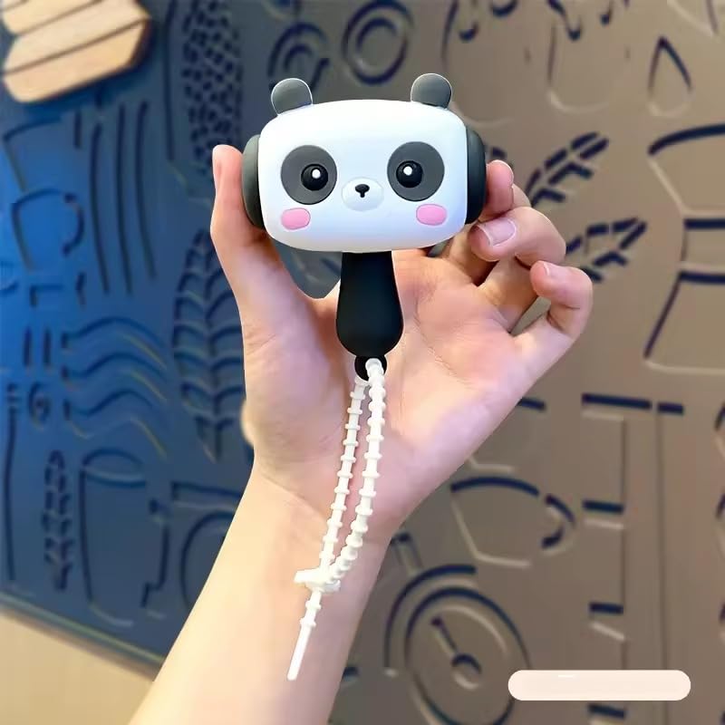 Image of SAJANI Cute Cartoon Hammer Choo Choo Keychain With Sound For Kids, Shake Left Right Musical Beep Hammer Toy, Soft Grip Cartoon Handheld Sensory Keychain For Babies & Toddlers