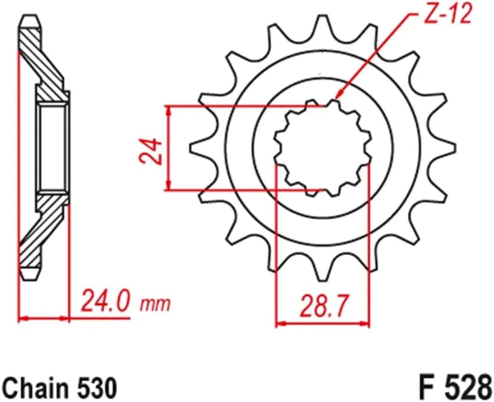 530-17T フロントスプロケット ZX1100 1100 ZX-11 1990-1993 ZZ-R1100