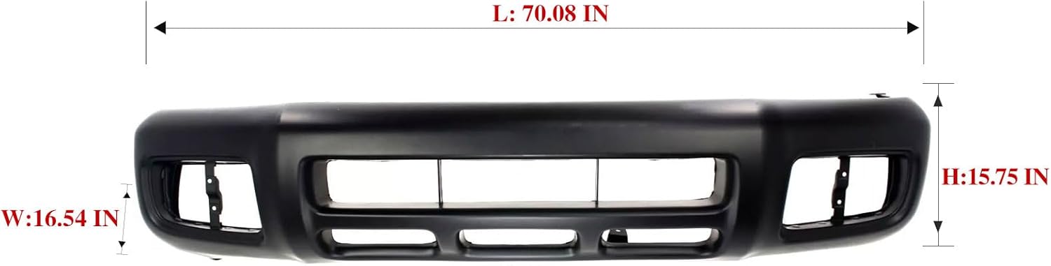 Front Bumper Cover Compatible with Nissan 1999-2004 Pathfinder OEM/Part# NI1000177 | F20222W140 with Fog Lamp Holes Primed