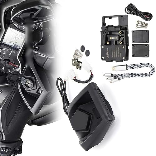 Support GPS moto Yamaha Xmax empêche les pannes de batterie grâce au chargeur USB intégré