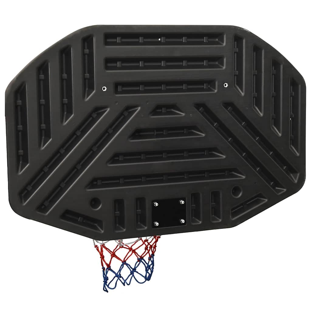 Canasta de baloncesto 109 x 71 cm para montaje en pared, tabla de baloncesto con anillo de acero y red de nailon para exterior e interior, incluye material de montaje