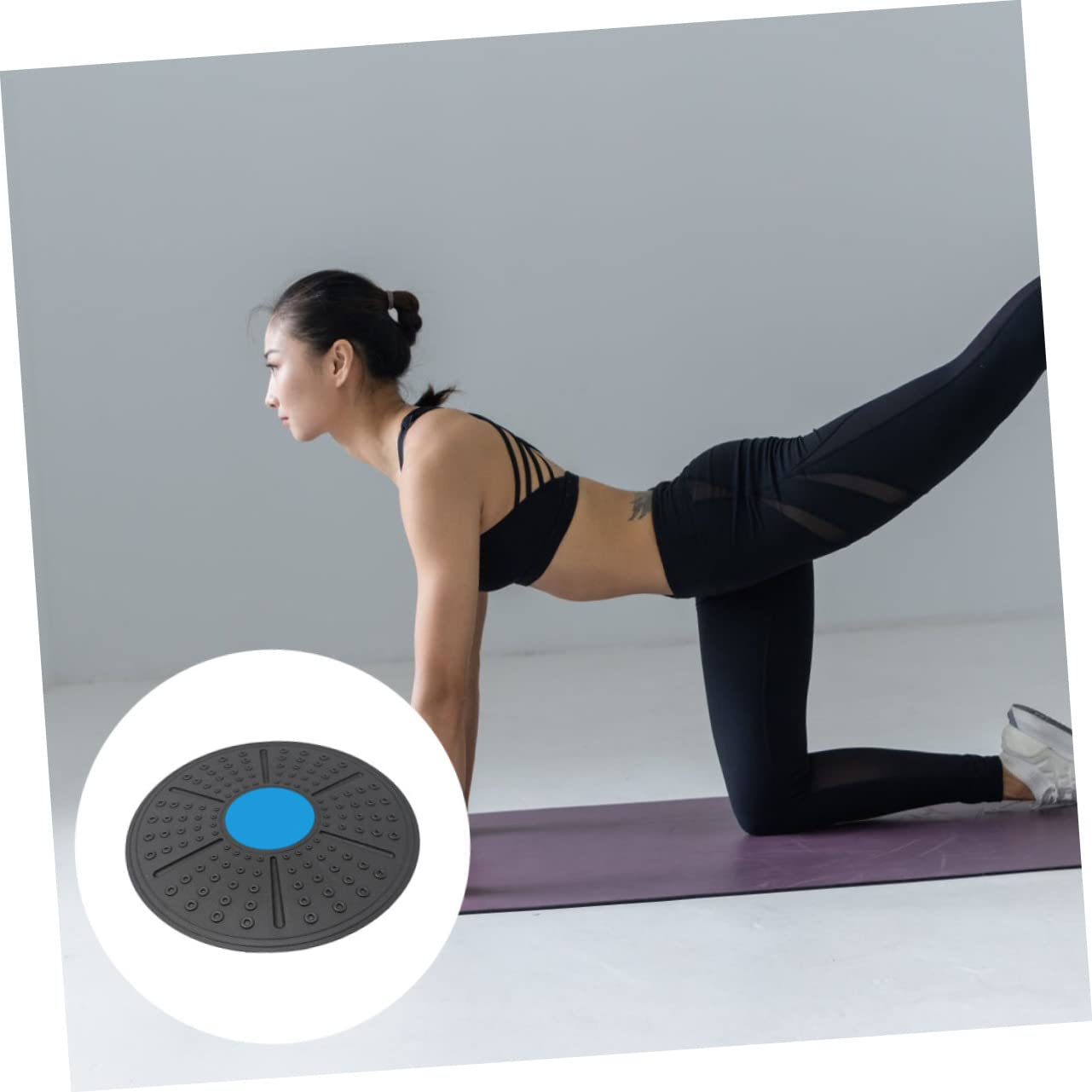 Dispositivo Allenamento Yoga Multifunzione Attrezzatura per Bodybuilding Piattaforma e Stabile per Esercizi Yoga e Fitness Colore Blu