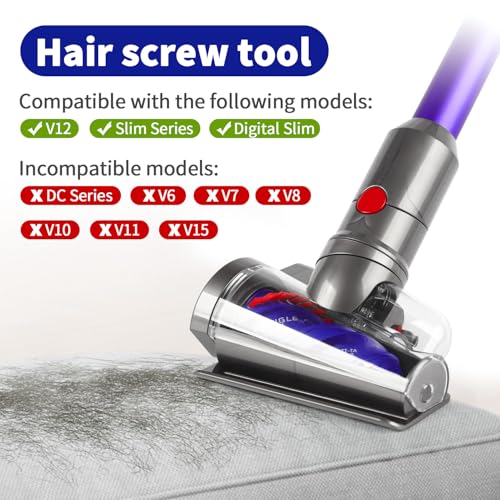 Anti-Tangle Tierhaarbürste für Dyson V12 Slim SV20 – Staubsauger Zubehör für Matratzen, Polster & Tierhaare, kompatibler Ersatzaufsatz