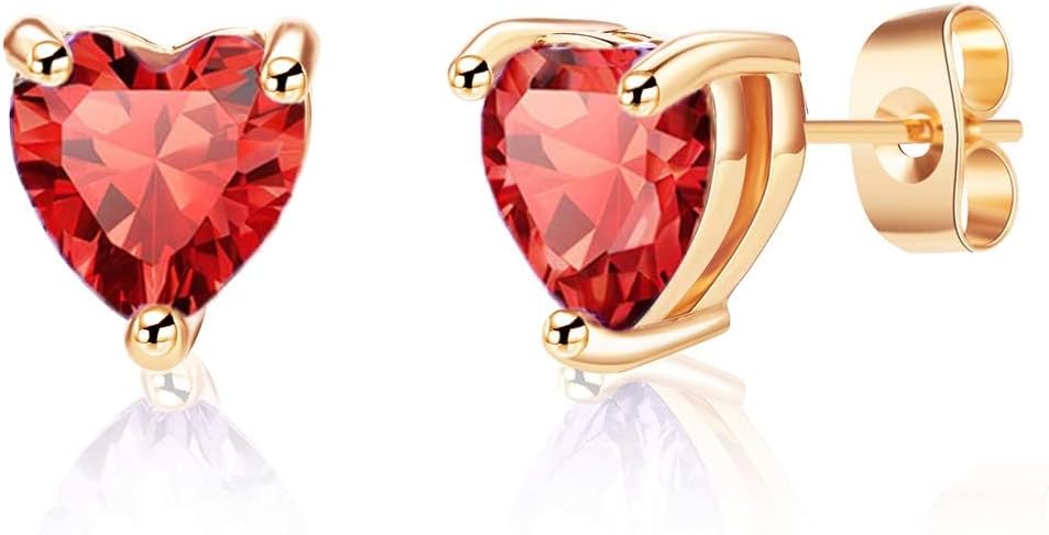 Heart Austrian Crystal Stud Earrings for Women Fashion 925 Sterling Silver Hypoallergenic Jewelry