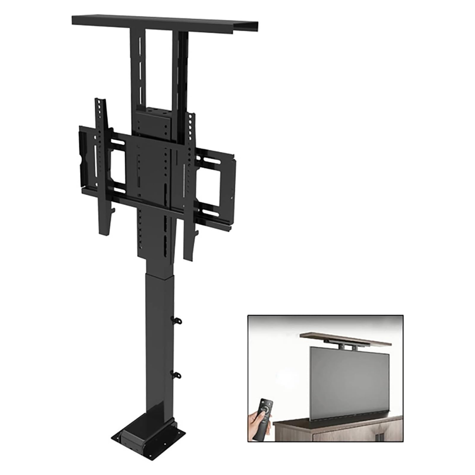 HTTGDGDH Motorised Tv Bracket Stand - Lcd Tv Floor Stand, Telescopic Electric Lift Tv Stand With Auto Lifting, Fits 42-70 Inch Tvs,Supporting Hole Spacing Within 600 * 400Mm, With,