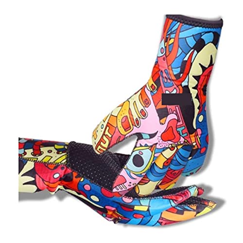 ダイビング グローブ、 1 ペア 3 ミリメートルダイビング手袋水泳手袋シュノーケリング機器アンチスクラッチ保温ウェットスーツ素材水泳スピアフィッシング(W,S)