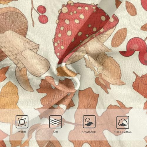 Wusikd Leaves Berries Boys' Underwear Cotton Mushrooms Boys Briefs Soft Toddler Underwear 2T3