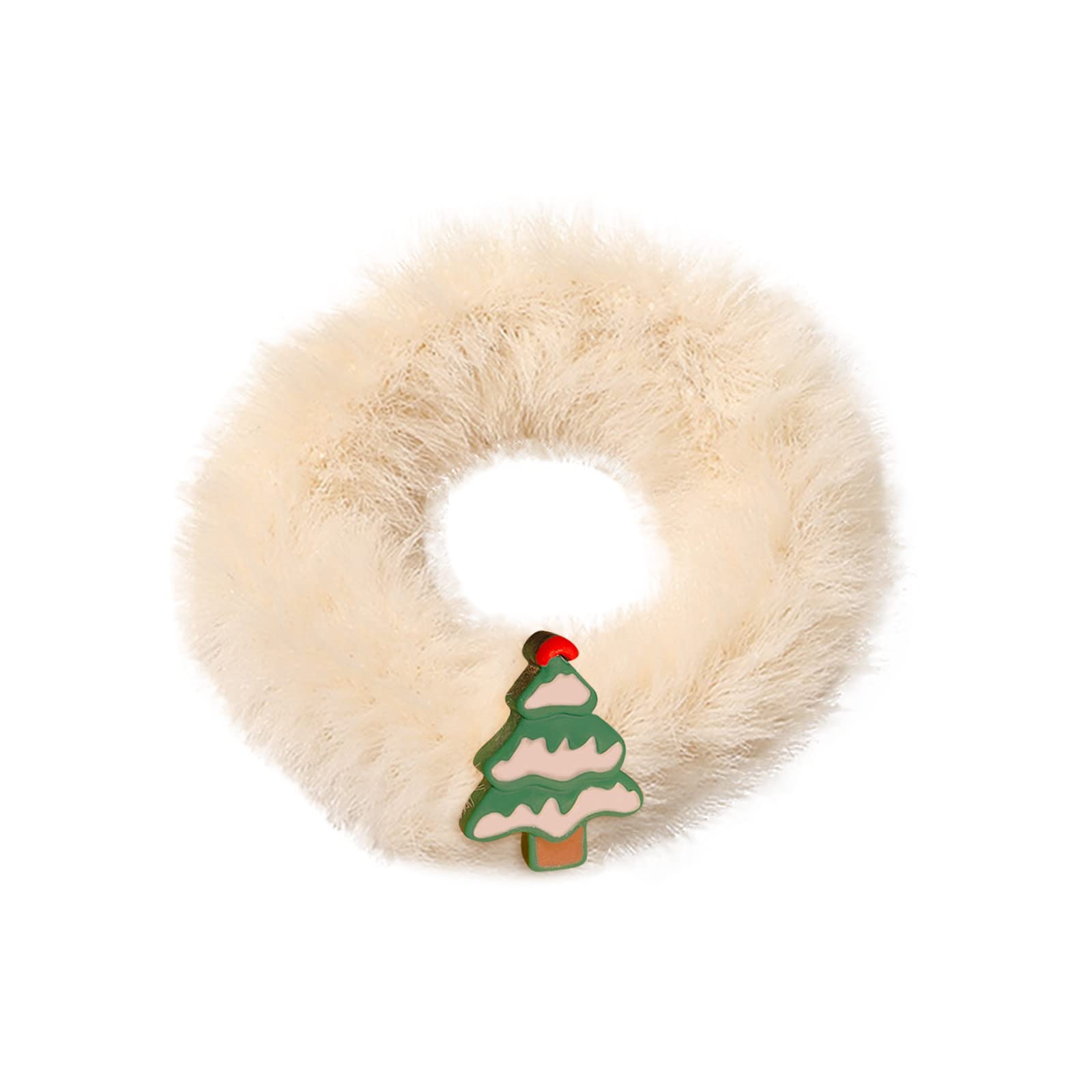 Kedelack Christmas Santa Plush Hair Rope Sweetheart Girl Hair Rope Furry Hair Accessories Hair Band for Men (Colour Name : D, Size Name : One Size)