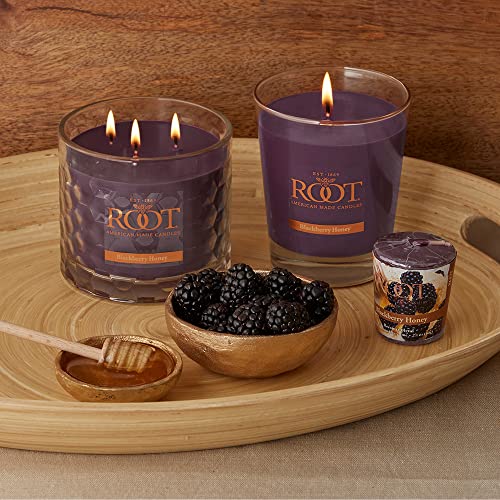 Root-Candles-Scented-Candles-Honeycomb-Glass-Premium-Handcrafted-Beeswax-Blend-3-Wick-Candle-12-Ounce-BlackBerry-Honey