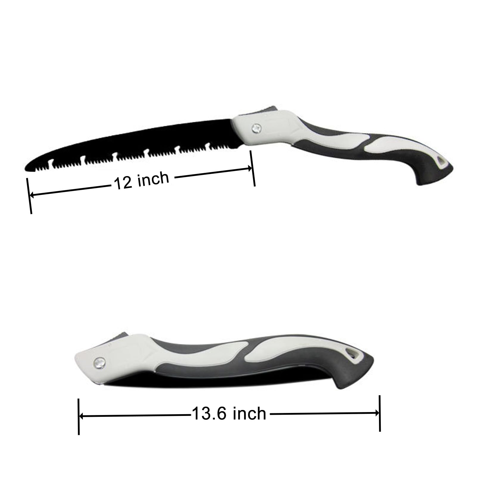 YUANBAO 12 Inch Folding Saw, Pruning Hand Saw for Wood Cutting Garden Pruner with SK5 Curved Blade, Triple- Cut Razor Teeth - Image 2