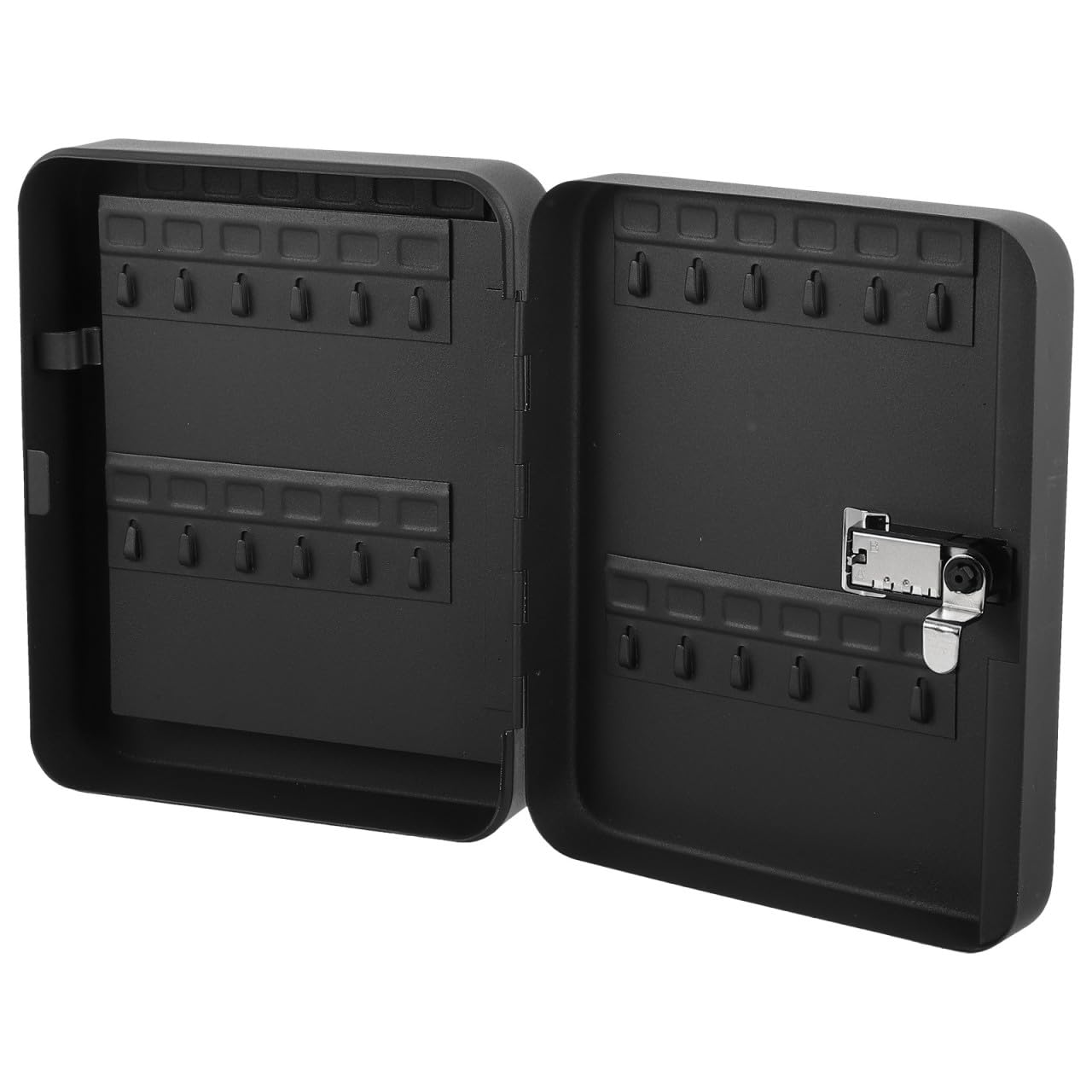 Milisten Boîte à Clés Murale Sécurisée en Fer 48 Emplacements, Design à Code pour Gestion des Clés à Domicile, Coins Arrondis pour Sécurité Optimale