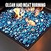 Skyflame 10-Pound Fire Glass Beads for Fire Pit Fireplace, 1/2-Inch Size Caribbean Blue Luster Decorative Blended Fireglass Drops for Landscaping