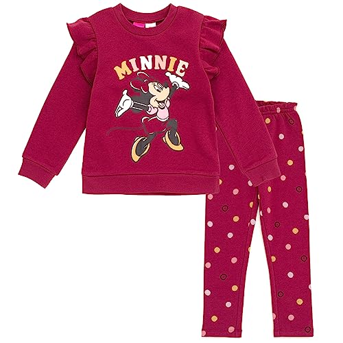 Image of Disney Girls Fleece Sweatshirt and Jogger Pants Outfit Set Newborn to Big Kid Sizes (Newborn - 14-16)