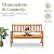 Devoko Acacia Wood Outdoor Bench, 2-Person Garden Bench with Pull-Out Table