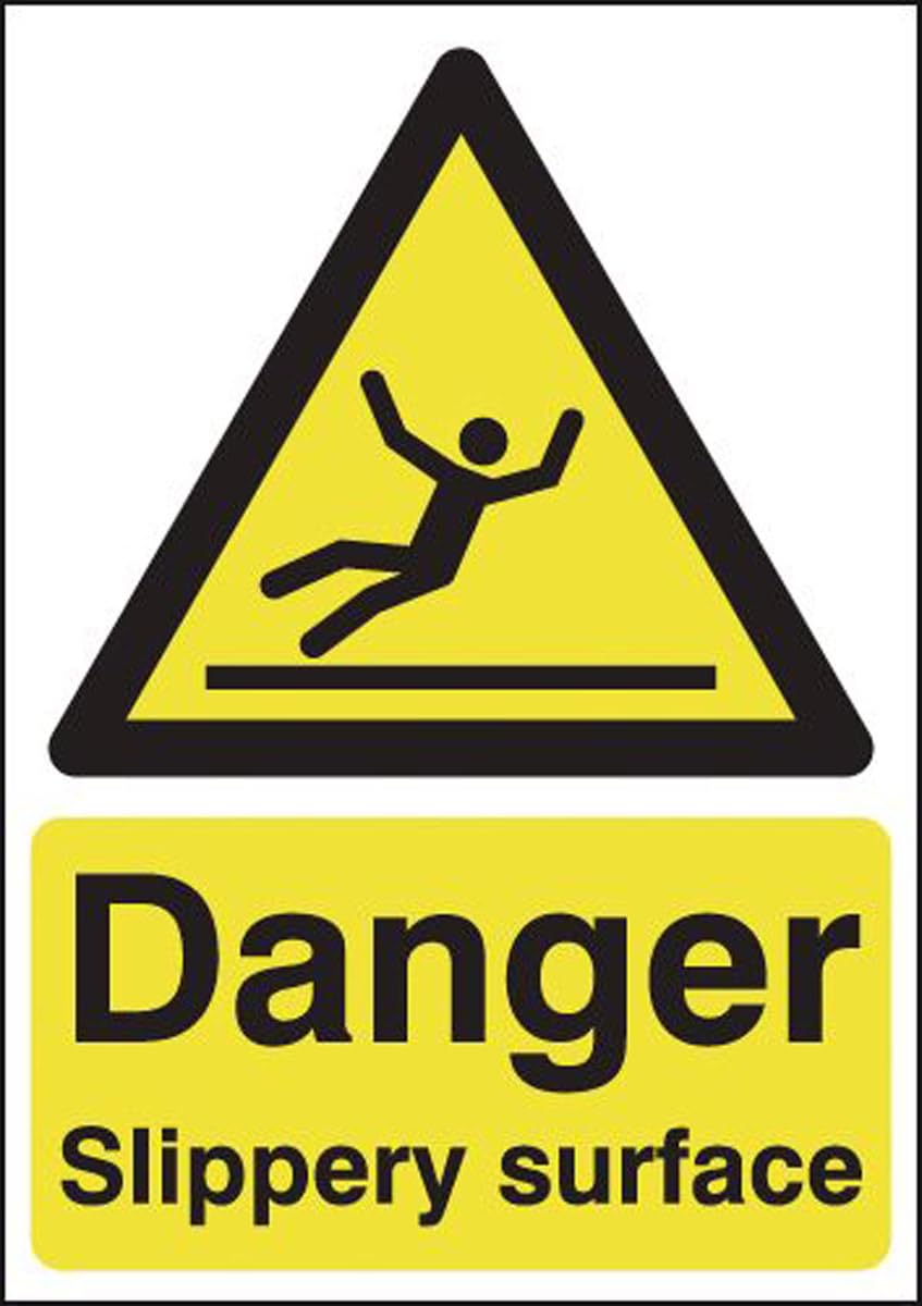 Tin sign vintage Danger Slippery Surface Slips Trips & Fall Plaque Poster for Bar Pub Beer Home Garage Man Cave Wall Decor 12x8 Inch