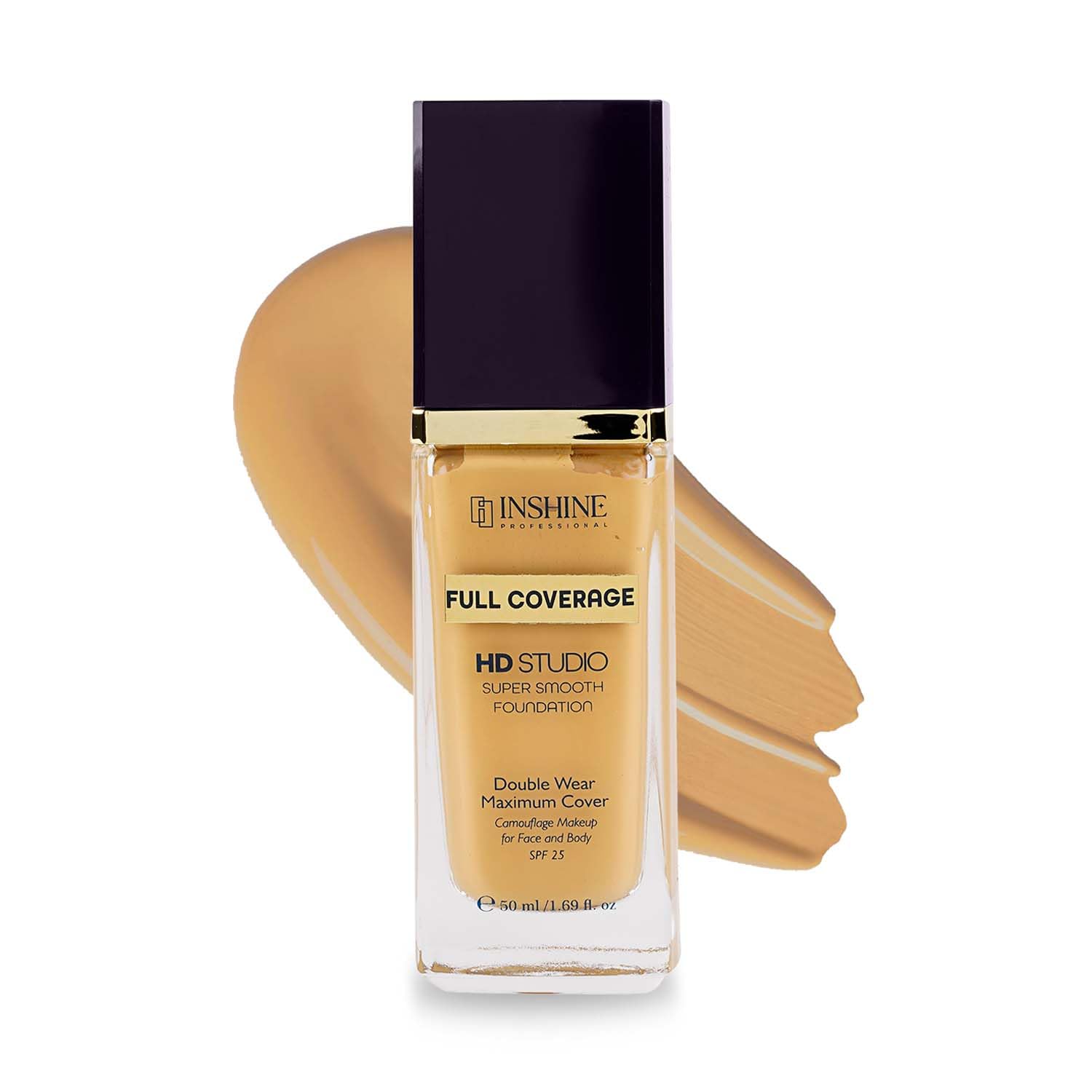 INSHINE ORIGINALS Inshine Professionals HD Studio Full Coverage Foundation Cream | Super Smooth Double Wear Maximum Cover SPF 25, 50ml (803 Natural Buff)-image-39