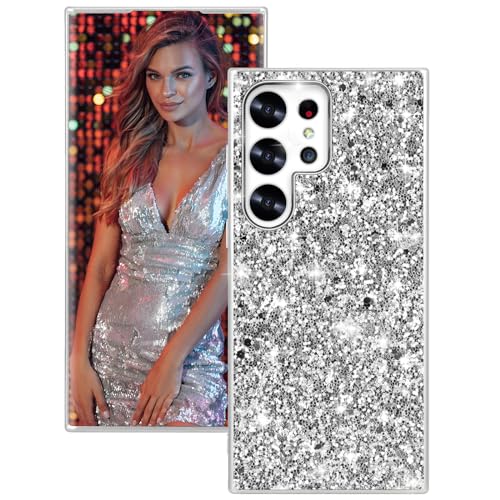 Coque Samsung S25 Ultra silicone paillettes : accessoire pailleté chic anti-choc pour femme