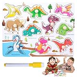 Peegsan Bouton de Puzzle à Chevilles,Puzzle en Bois 2 en 1 | Jeu d'association pour pratiquer l'imagination des Tout-Petits, Coordination œil-Main, Cadeau de fête des Enfants