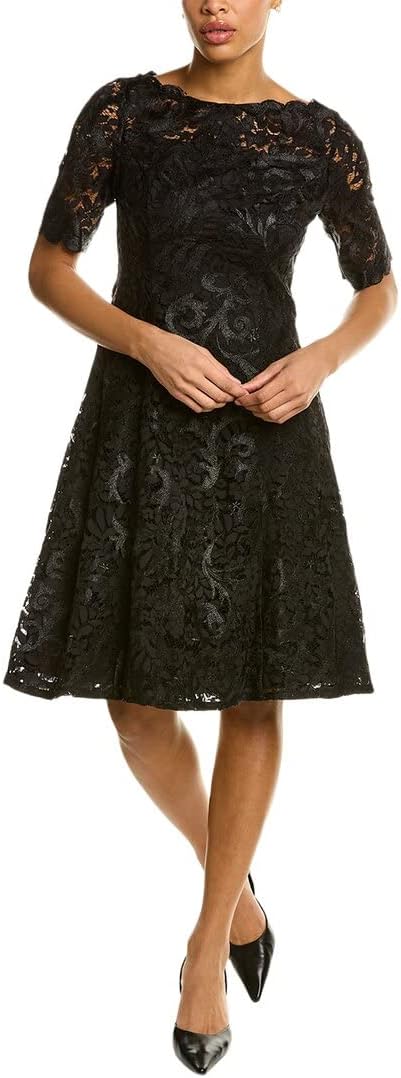 Adrianna PapellWomen's Embroidered Lace Midi Dress