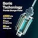 SUNPRO 2 Pack Sonic Electric Toothbrush, Rechargeable Toothbrush 6 Modes, Built-in 2 Minute Timer, 8 Brush Heads(Black+White)