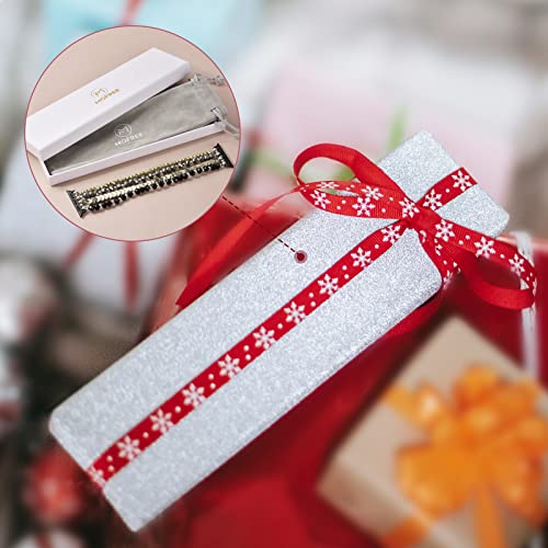 Image of MOFREE Beaded Bracelet Compatible with Apple Watch Band 38mm /40mm /41mm /42mm, Fashion Elastic Stretch Women Bands for iWatch Series 11 /10 /9 /8 /7 /SE /6 /5 /4 /3 /2 /1 iPhone Watch Strap Bands (Black /Gray /Gold)