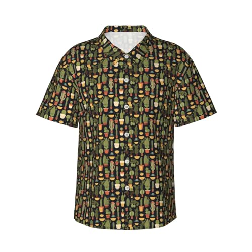Chemise hawaïenne homme cactus légère pour vos journées farniente à la plage