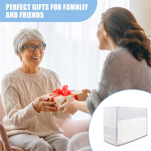 Sewing Machine Dust Cover with Storage Pockets - Protective Quilted Cover Compatible with Most Standard Singer & Brother Machines (White)