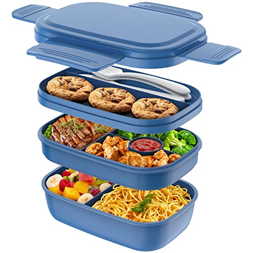 Image of HOMETALL Lunch Box Containers, Stackable Bento Box Adult Lunch Box for Kids