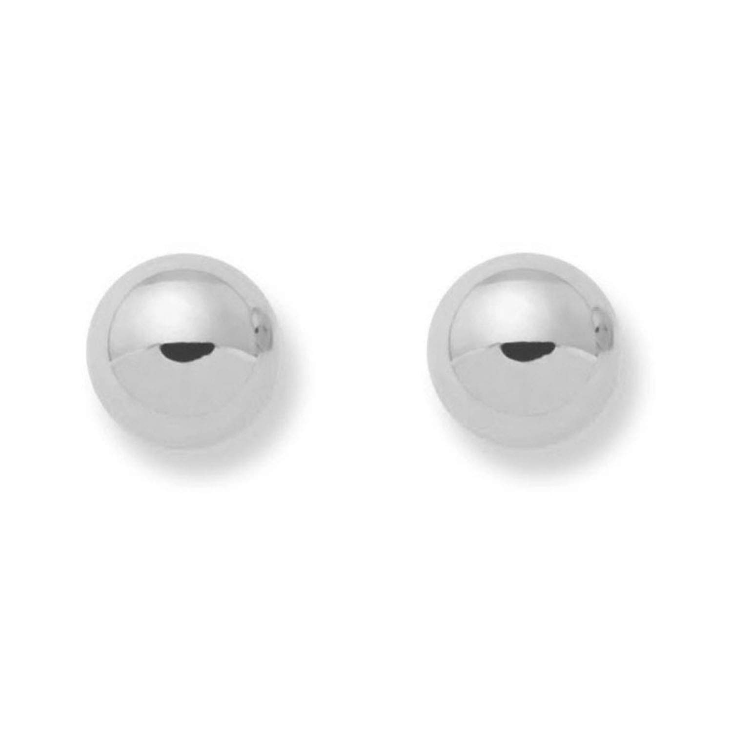 Monde Petit Mondepetit T1787P - Pendientes de bebe/niña oro blanco 18 Kilates (18K) bola lisa 3 mm. - Estuche Regalo - Certificado de Garantía