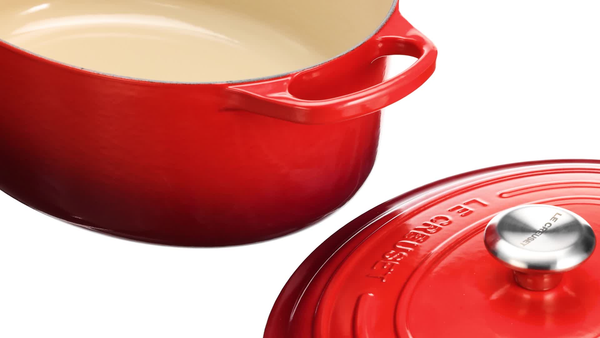 Le Creuset Casseruola Ovale In Gres Smaltato 4 Litri – Colore Ciliegia - 3