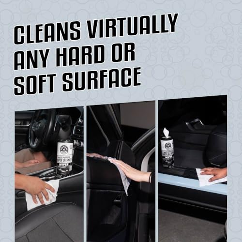 Chemical Guys, Nonsense Colorless All-Purpose Cleaner Wipes, 30 Ct Canister - image 4