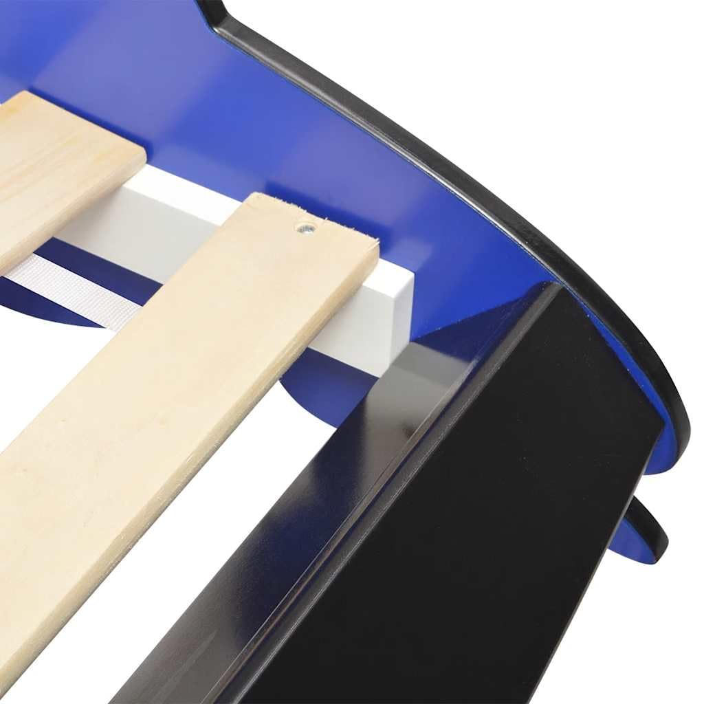 vidaXL Letto Cameretta per Bambini Auto da Corsa 90x200 cm Blu Lettino Bimbi