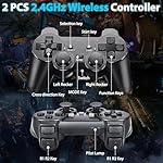 Wireless Retro Game Console Stick, Nostalgia Gaming Stick, Plug & Play TV Video Gaming Stick with 20000+ Games Built-in, 18 Retro Emulators, 4K HDMI Output, 2 2.4G Wireless Controllers (63GB) - Image 4