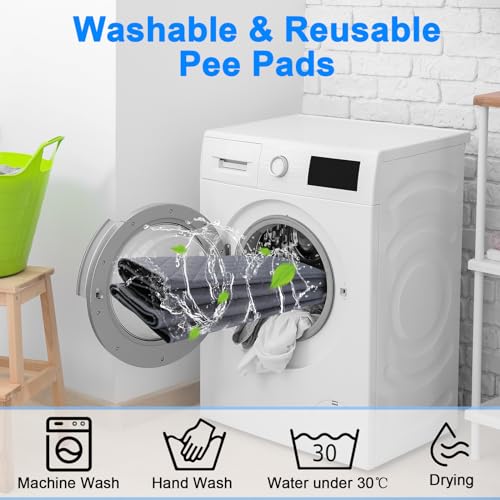 Image of Washable Pee Pads for Dogs 34 inchx36 inch Reusable Puppy Pad Pet Training Pads, Waterproof Mat Non-Slip, Dog Pee Pad Whelping Pads Dog Mat-Playpen,Crate,Sofo,Car,Potty,Bed
