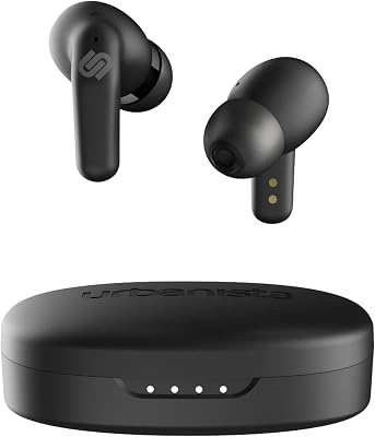 Urbanista Seoul In-Ear Auricolari | Wireless Earbuds con microfono | 70 ms Low Latency Gaming Earbuds | Auricolari Bluetooth Dual Mode | Ricarica Rapida Cuffie USB-C | 32 ore di riproduzione | Nero