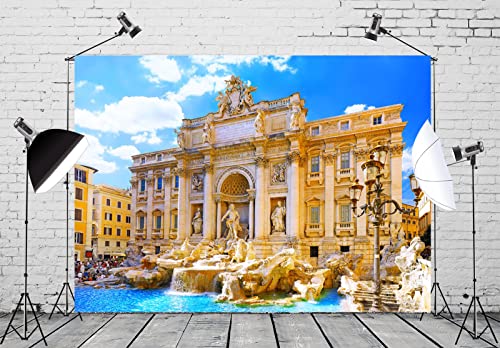BELECO Fondo Fotográfico Tela 5x3ft Fontana di Trevi miniatura 3