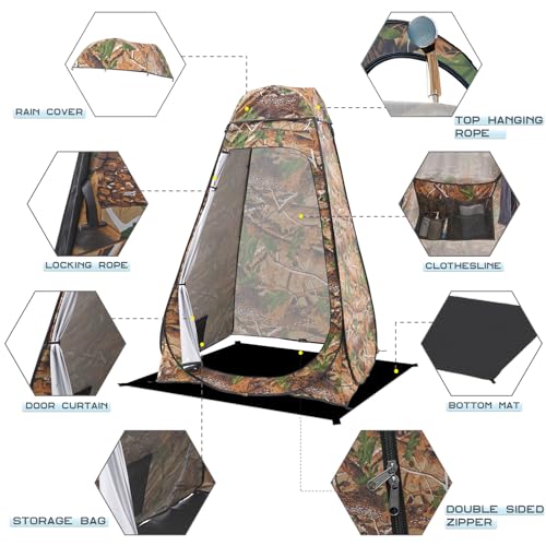 BRIAN-DANY-Pop-Up-Shower-Tent-Portable-Privacy-Camping-Changing-Tent-Camp-Toilet-Bathroom-Pod-with-Rain-Shelter-Windows-UPF-50-Waterproof-472-x-472-x-748