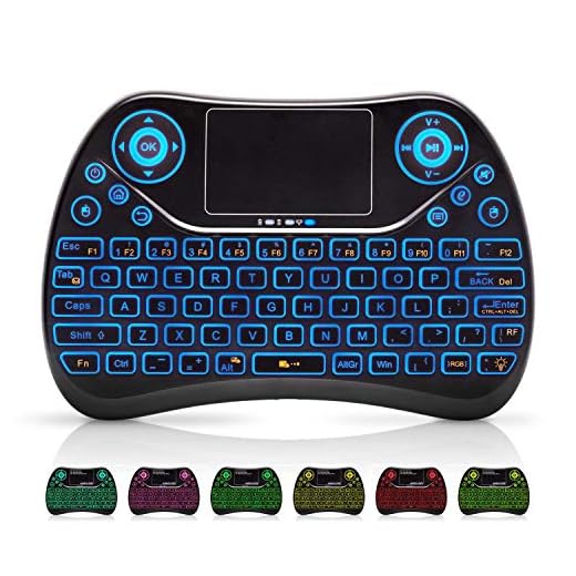 Mini Wireless Keyboard, Remote Keyboard with Multimedia Keys, 2.4GHZ USB Rechargable Android Remote for TV Box, Mini Keyboard for Smart TV,IPTV,PS4,PC