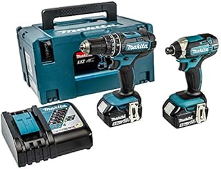 Makita DLX2131TJ 18V Li-ion LXT 2 Piece Combo Kit comprising DHP482Z and DTD152Z Complete with 2 x 5.0 Ah Batteries and Charger Supplied in a Makpac Case