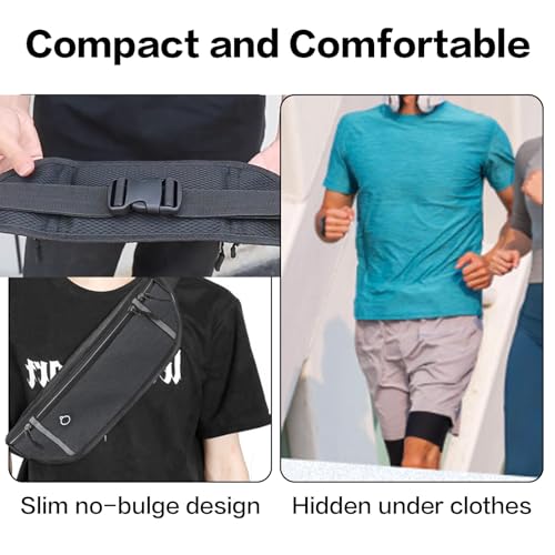 Image of Travel Money Belt for Men and Women Hidden Slim Passport Holder - travel wallet for Credit Cards and Documents