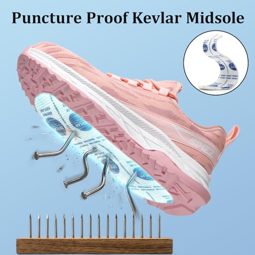 Image of SPIEZ Composite Toe Safety Shoes Women Puncture Proof Work Sneakers ASTM